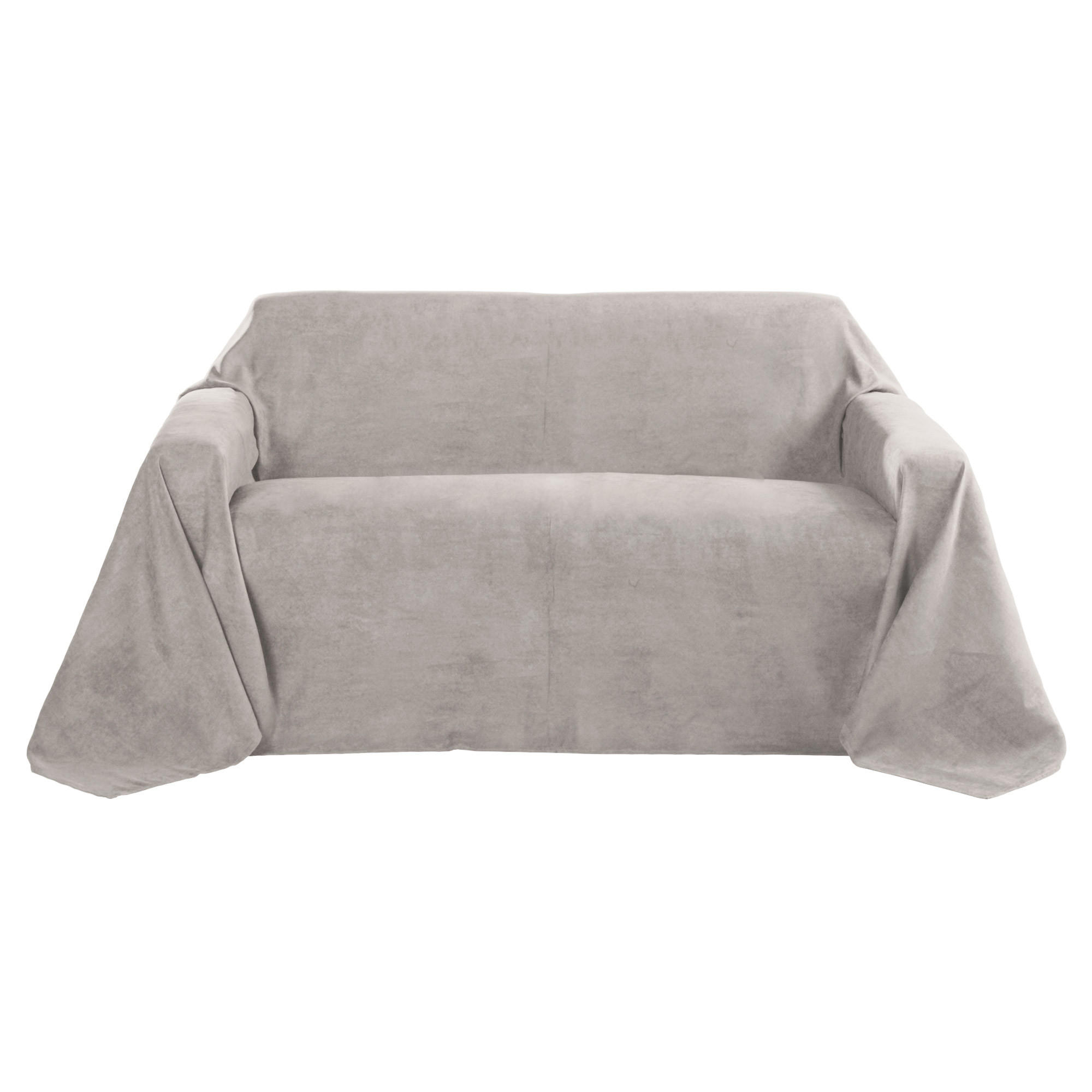 TAGESDECKE Romantica Wildleder Optik 210/280 cm Hellgrau - Hellgrau, Textil (210/280cm) - Beautissu 