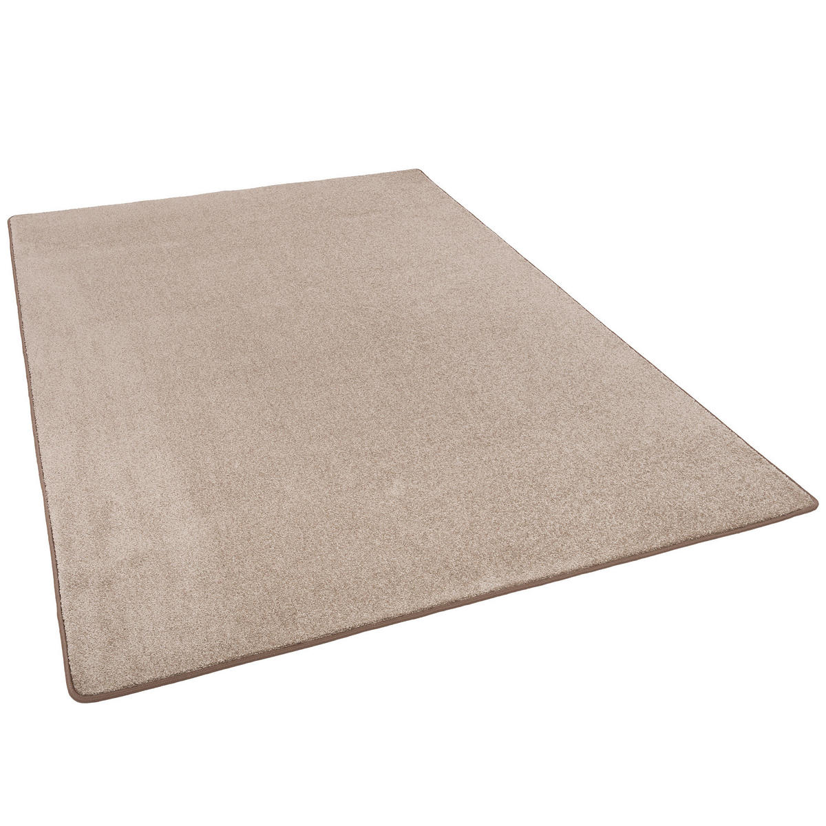 HOCHFLOR VELOURS TEPPICH LUNA - Taupe, Textil (160/160cm) - Snapstyle