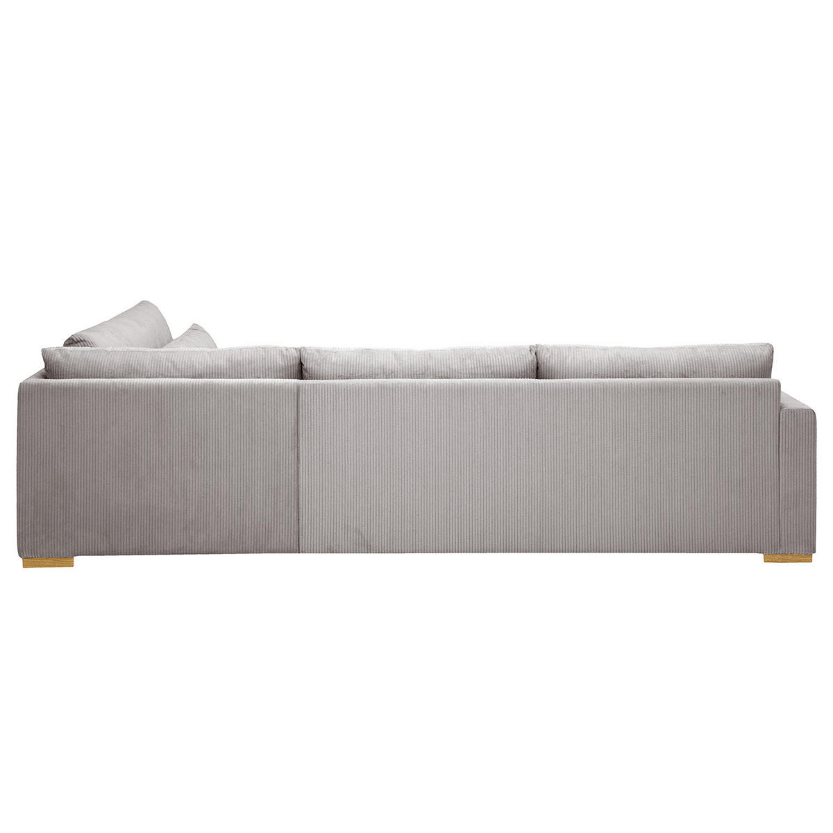 ECKSOFA mit Ottomane - Hellgrau, Textil (299/216cm) - home24