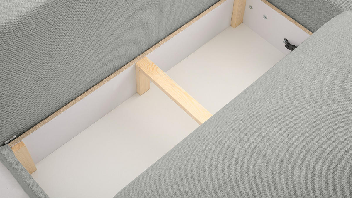 ECKSOFA Ripley mit Schlaffunktion, Grau - Grau, Textil (223/150cm) - Fedve