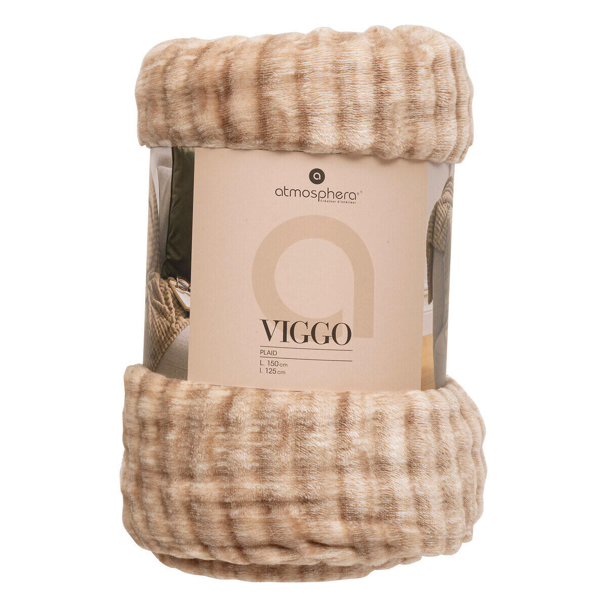 FLEECEDECKE Flan 125/150 cm - Beige, Textil (1/125cm) - Atmosphera Createur d´interieur
