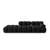 MODULARES-SOFA links Bellis aus Samt schwarz 4 Sitzplätze - Schwarz, Textil (94/63/282cm) - Micadoni