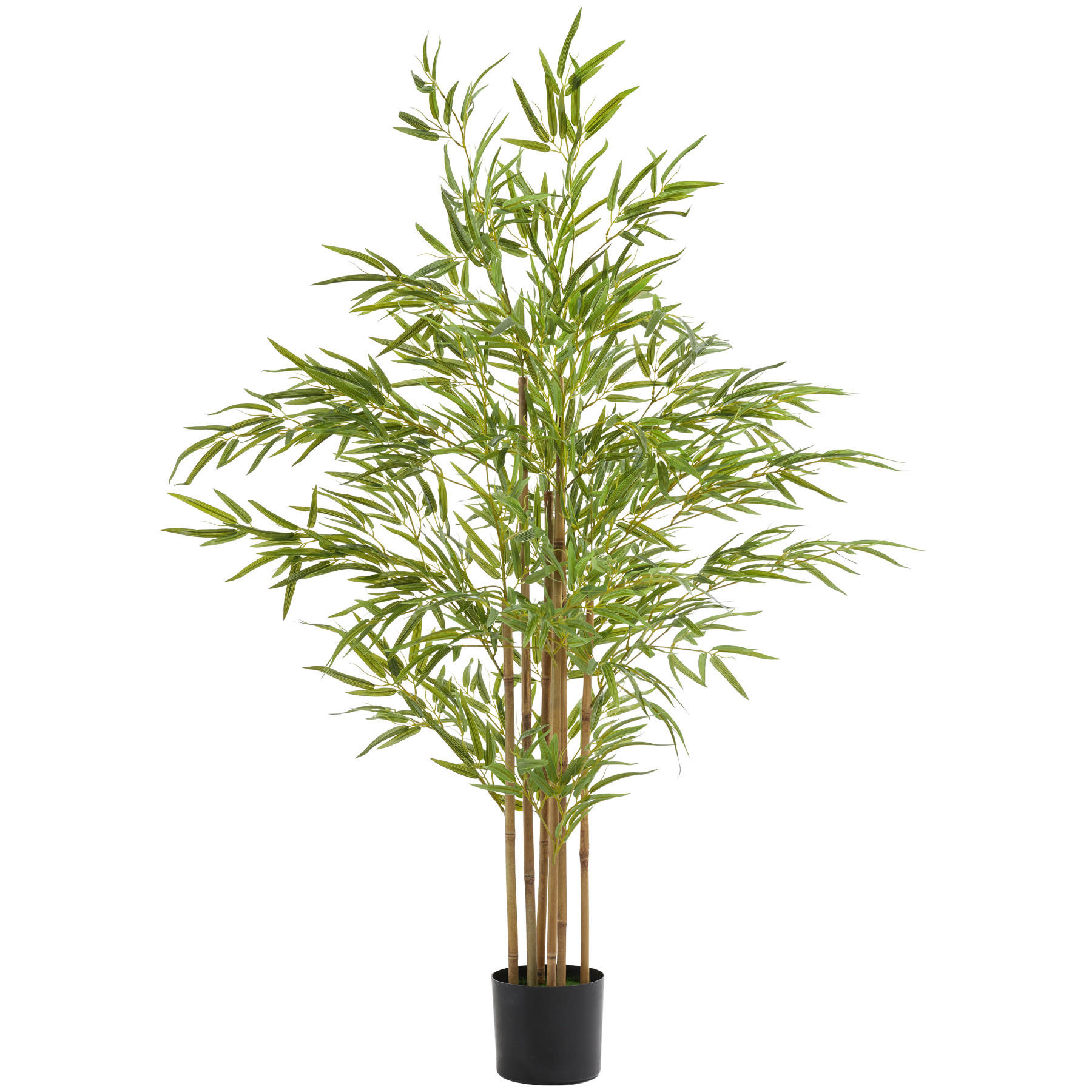 KÜNSTLICHER-BAMBUSBAUM Bambosa,stabiler Kunststoff-Blumentopf,grün - Grün, Kunststoff (180cm) - tectake