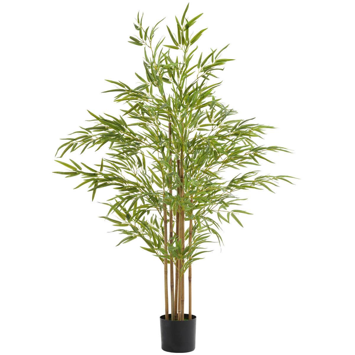 KÜNSTLICHER-BAMBUSBAUM Bambosa,stabiler Kunststoff-Blumentopf,grün - Grün, Kunststoff (180cm) - tectake