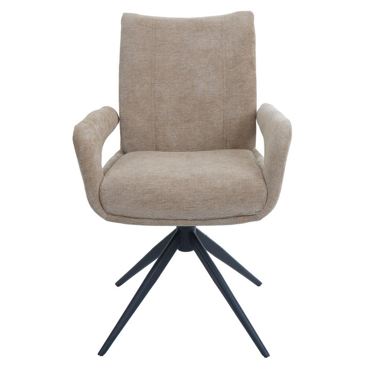 JEDÁLENSKÁ stolička hnedá, sada 6 ks - svetlohnedá/hnedá, textil (60/90/60cm) - MCW