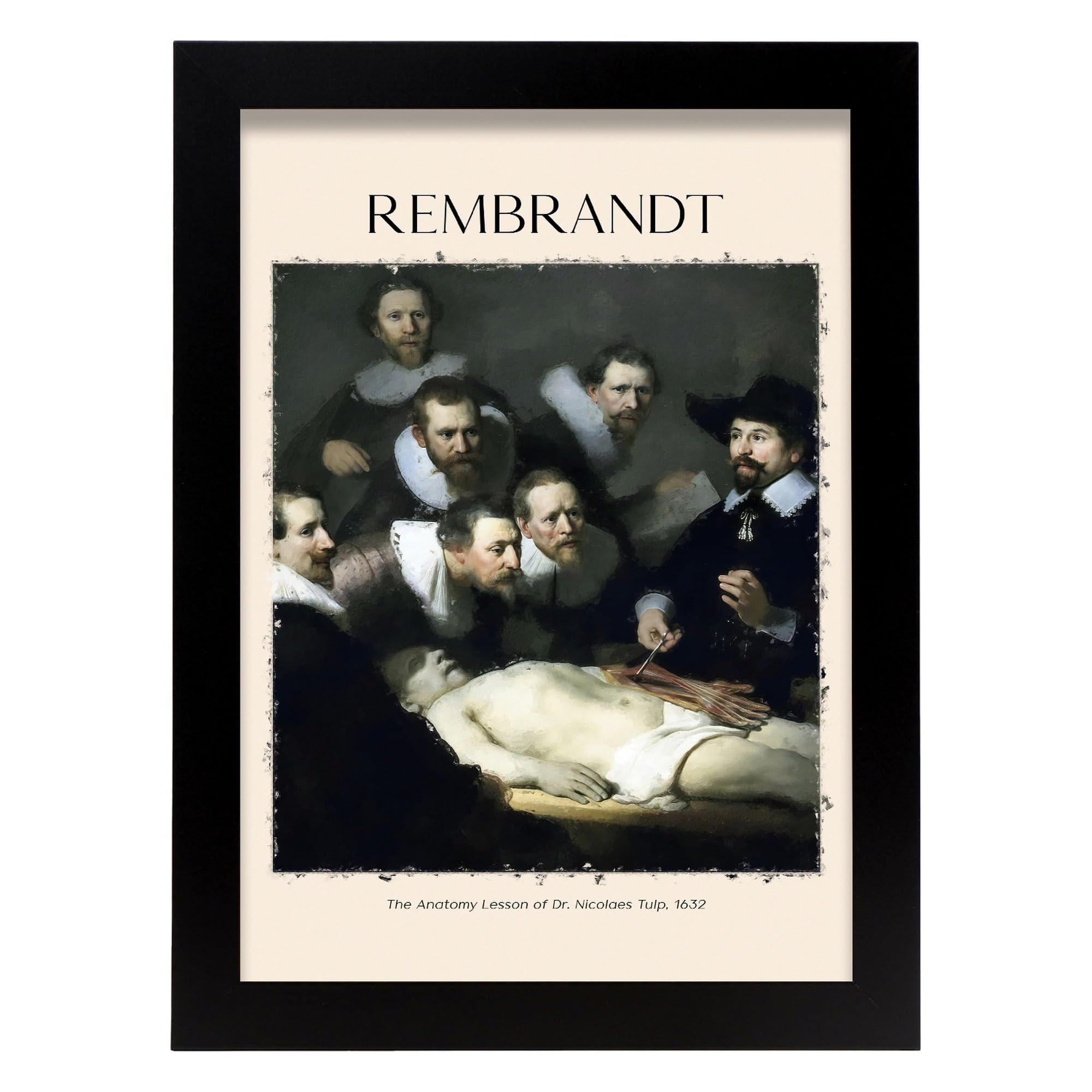 POSTER Anatomie -Lektion A4 Schwarzer Rahmen - Schwarz, Papier (29.7/5/21cm) - Nacnic