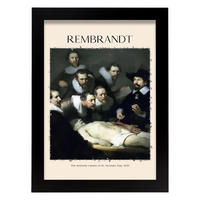 POSTER Anatomie -Lektion A4 Schwarzer Rahmen - Schwarz, Papier (29.7/5/21cm) - Nacnic