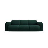 SOFA Molino aus strukturiertem Stoff flaschengrün 3 Sitzplätze - Dunkelgrün, Textil (95/72/235cm) - Micadoni