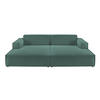 BIG SOFA SAMU Grün Cord - Schwarz/Grün, Textil (256/72/168cm) - KAWOLA