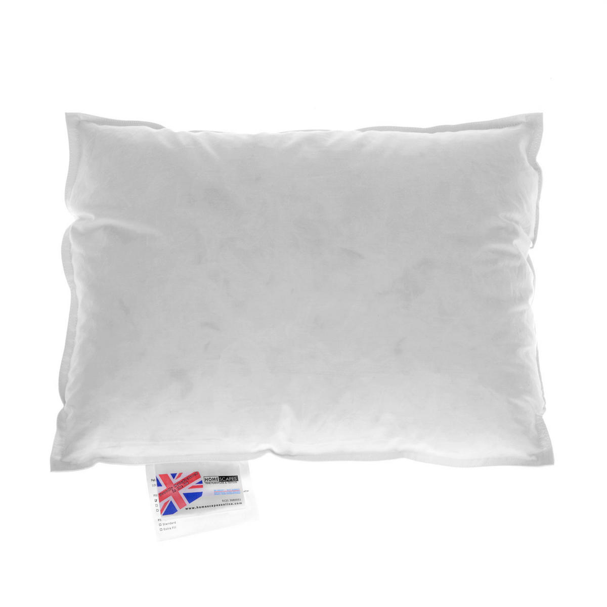 FÜLLKISSEN 30/40 cm – Gänse-Daunen - Weiß, Textil (30/40cm) - Homescapes