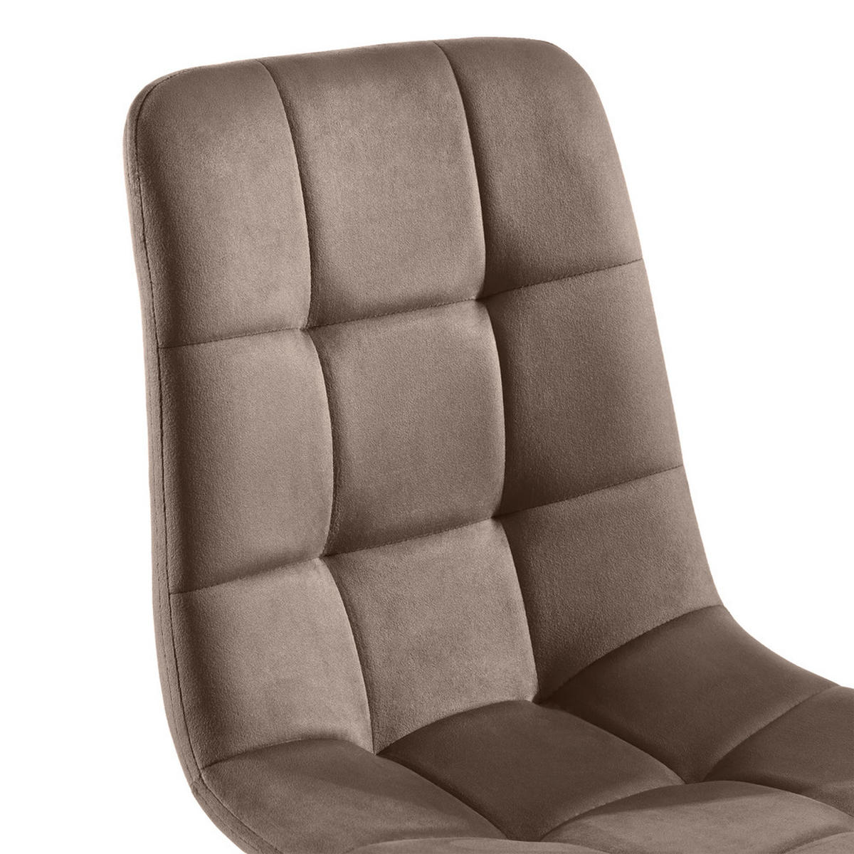TISCHGRUPPE 5-tlg 117x68cm Esstisch mit 4 Samtstühlen Braun und Marmoroptik - Braun, Metall (74/10/130cm) - Raelunyi