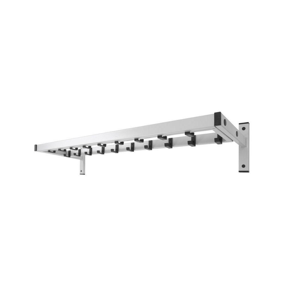 WANDGARDEROBE Mit 19 Haken In Zwei Reihen Grau - Grau, Metall (45/17/113cm) - PROREGAL