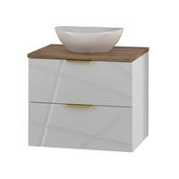 WASCHTISCH 60.6cm Aurora Weiß - Weiß, Holzwerkstoff (60.6/52.2/46.5cm) - Petits-meubles