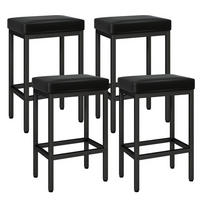 BARHOCKER 4er Set 66 cm Schwarz - Schwarz, Metall (42/66/29cm)