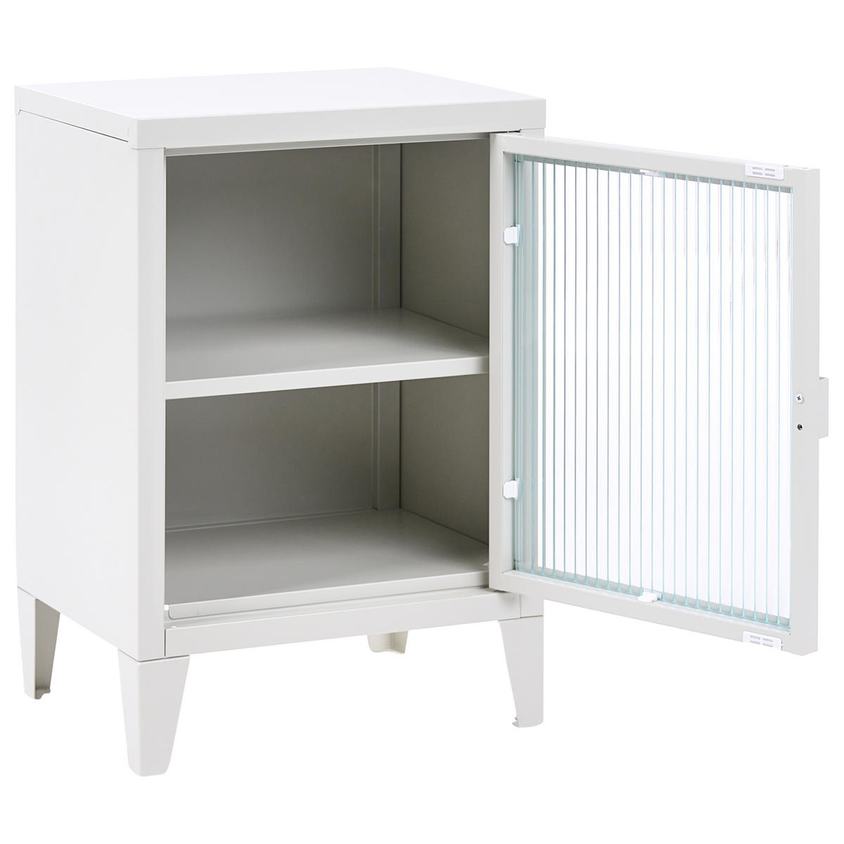 BÜROSCHRANK Metall Hellgrau Oreti - Hellgrau/Grau, Metall (40/57/30cm) - Beliani