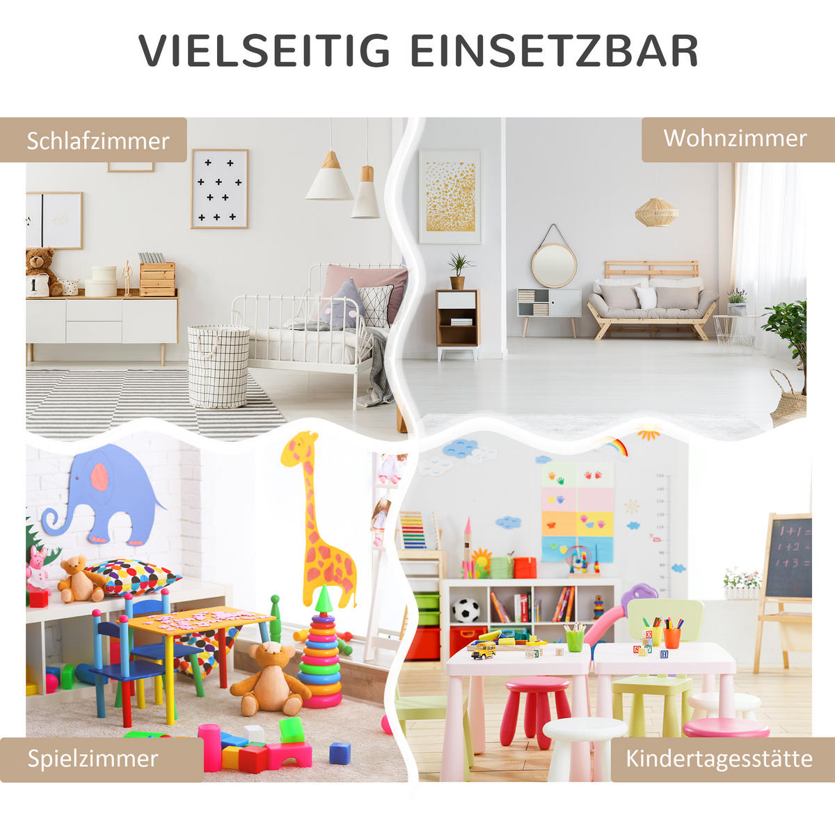 KINDERBÜCHERREGAL - Grau, Holzwerkstoff (29.9/90/60cm) - HOMCOM