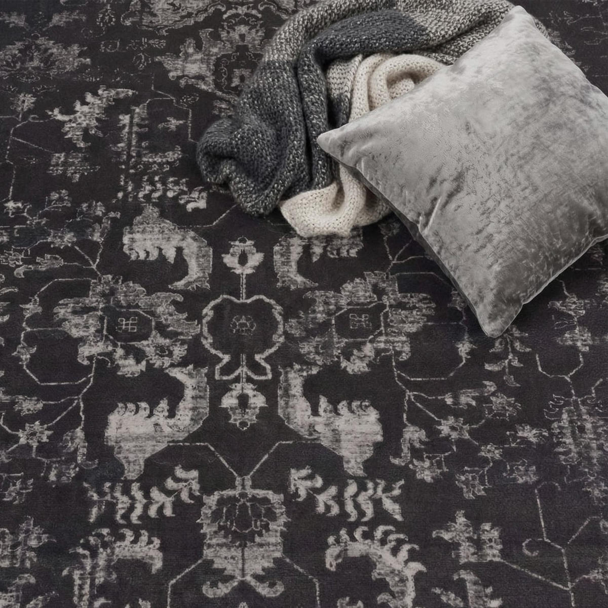 KURZFLORTEPPICH 160/220 cm Semer 427 - Anthrazit, Kunststoff (160/220cm) - Paco Home