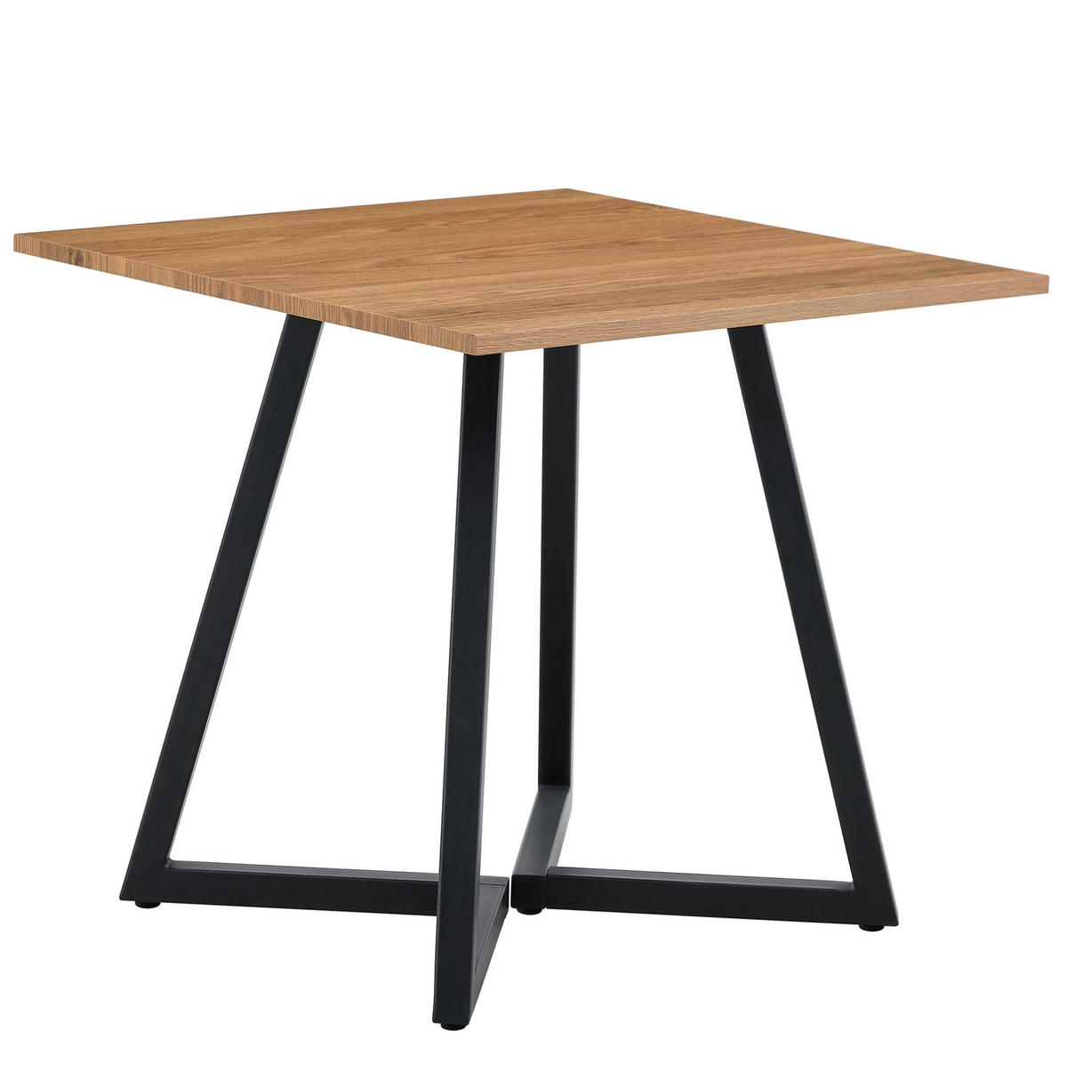 QUADRATISCHER Esstisch 80/80/75 cm in Braun/Schwarz – platzsparend für 4 Personen - Schwarz, Holzwerkstoff (80/80/75cm) - BEAOK