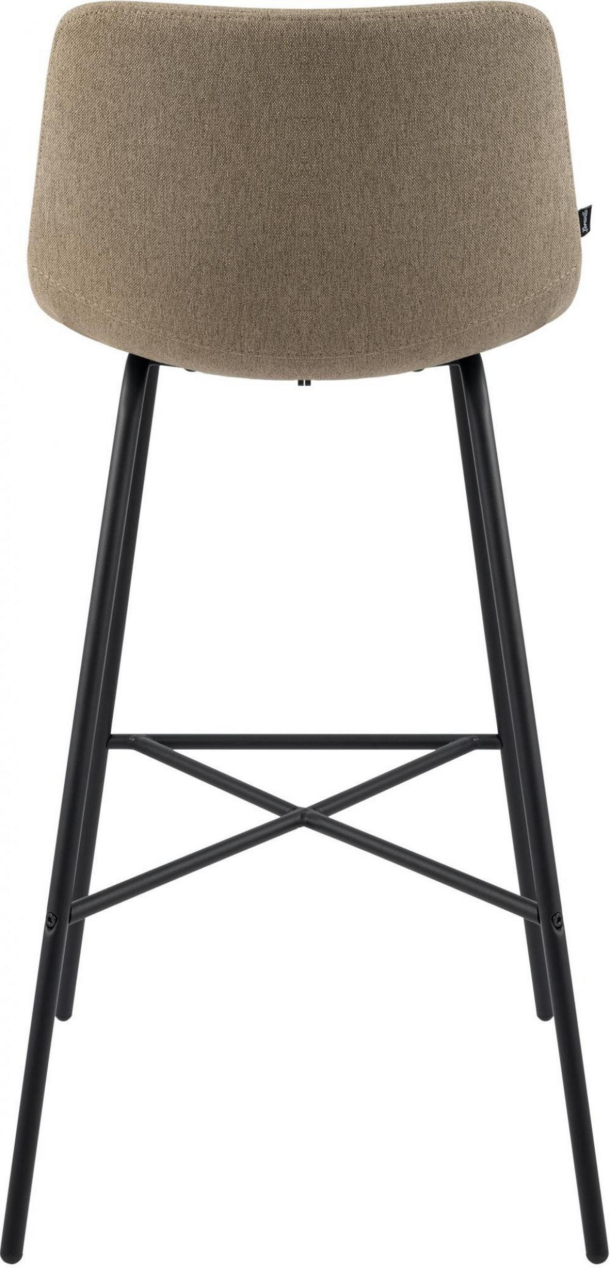 BARHOCKER Stoff Taupe - Taupe/Schwarz, Textil/Metall (44/98/49cm) - CLP