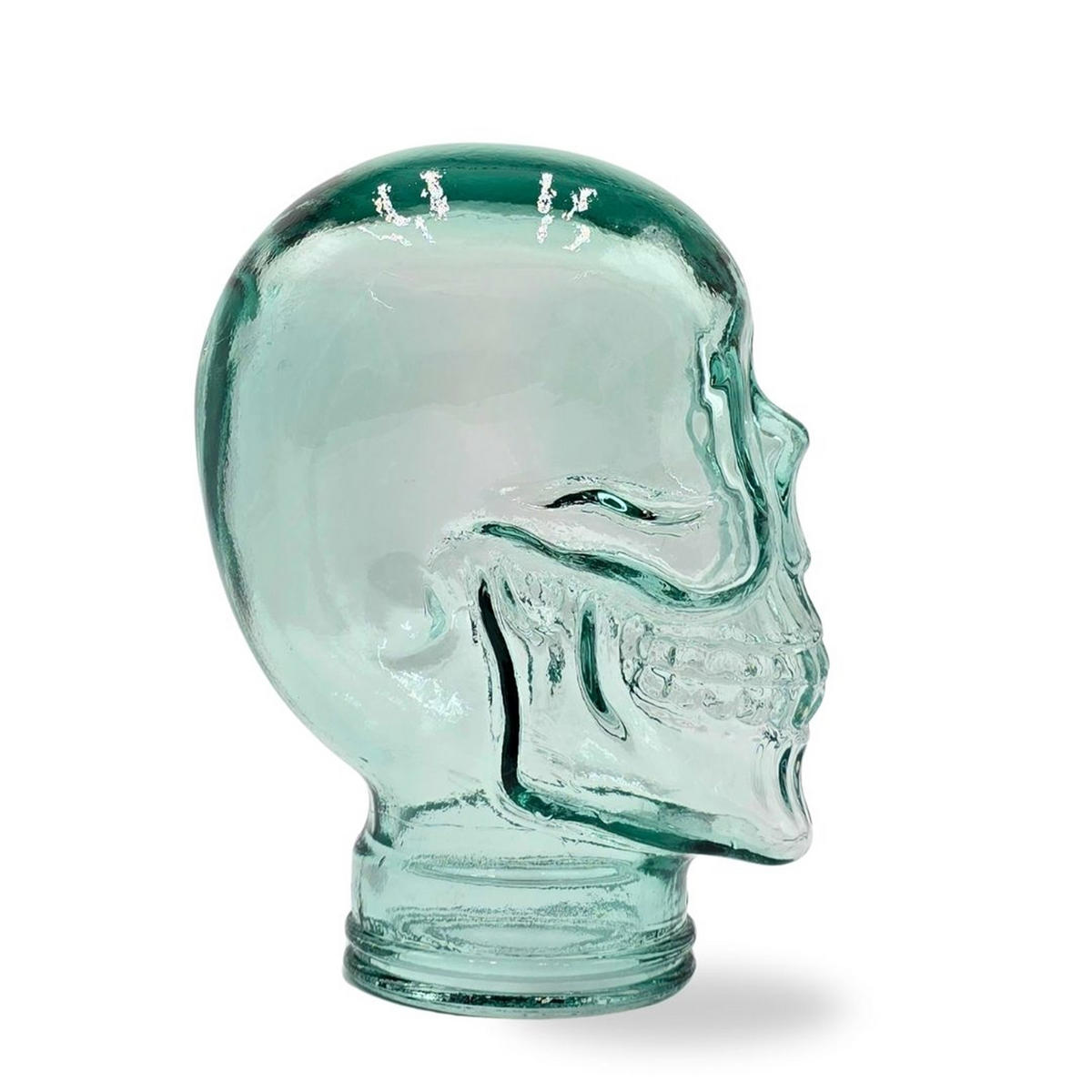 KOPFHÖRERSTÄNDER TOTENKOPF Glas T01 klar - Transparent, Glas (19/26/19cm) - DESIGN DELIGHTS