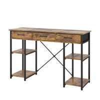 SCHREIBTISCH Chino Eiche rustikal 120 x 40 cm mit 3 Schubladen - Wildeiche, Holzwerkstoff (40/120/78cm) - Vicco