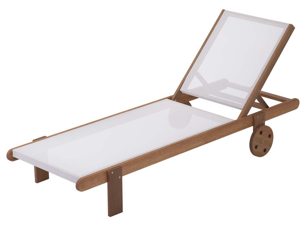 SONNENLIEGE Saïgon 4er-Set Ecru - Ecru, Holz/Textil (193/80/71cm) - Habitat Garten