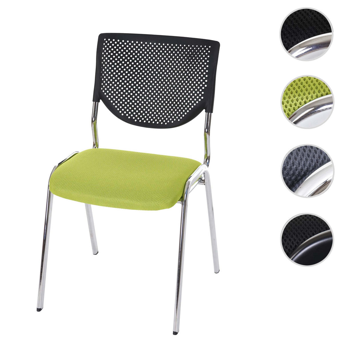 BESUCHERSTUHL Grün - Grün, Textil (49/83/58cm) - MCW