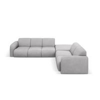 ECKSOFA rechts Molino aus strukturiertem Stoff hellgrau 6 Sitzplätze - Hellgrau, Textil (250/315cm) - Micadoni