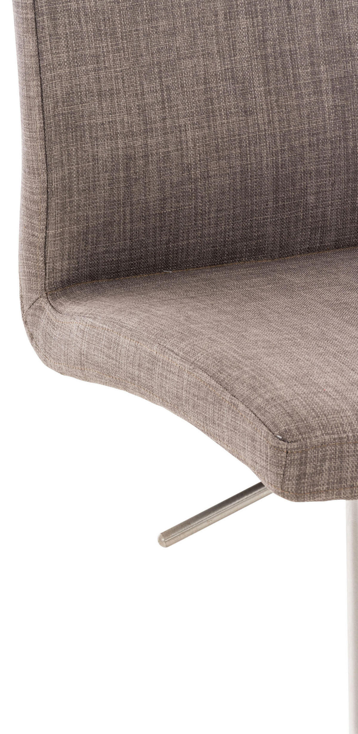 BARHOCKER Cathy, Gestell Edelstahl, Stoff Grau - Chromfarben/Grau, Textil/Metall (40/100/49cm) - TPFLiving