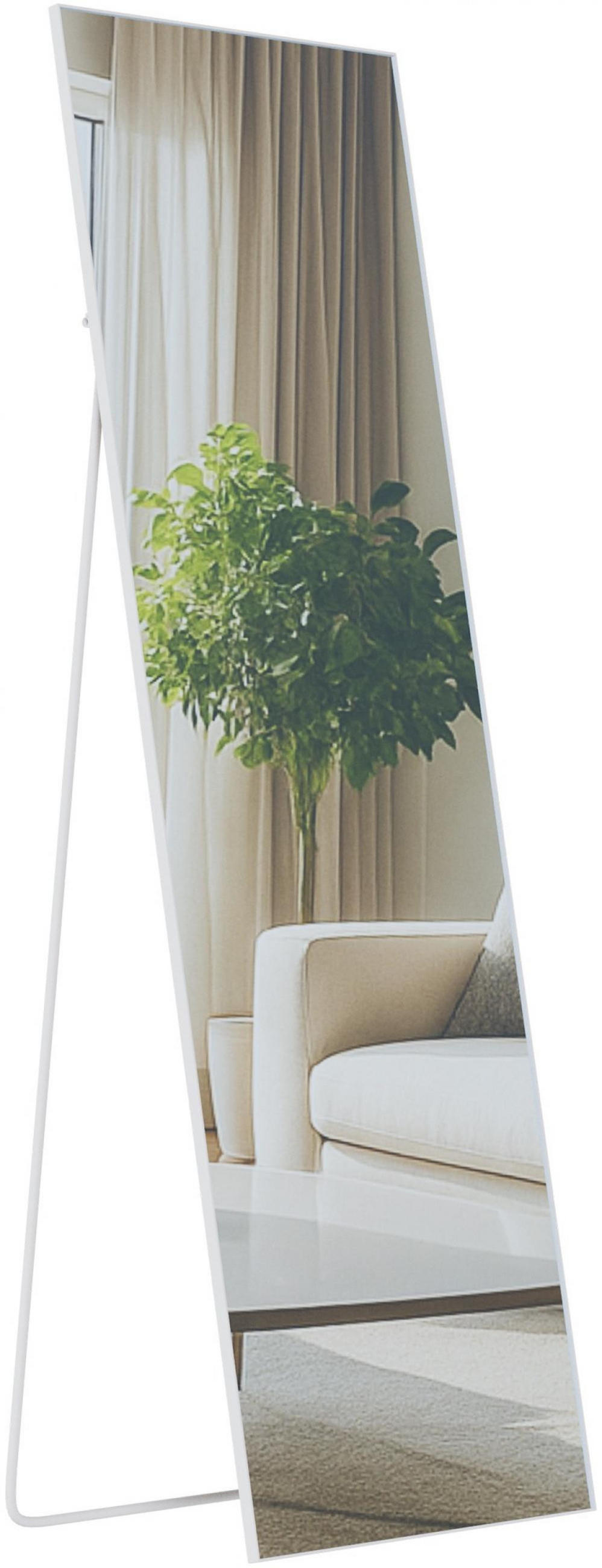 STANDSPIEGEL eckig 50/3/160 cm Glas Weiß Matt - Weiß, Glas (50/160/3cm) - CLP