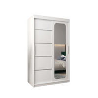 SCHWEBETÜRENSCHRANK 200/120/62 2-türig - Silberfarben/Weiß, Holz/Kunststoff (120/200/62cm) - MÖBEL KRYSPOL