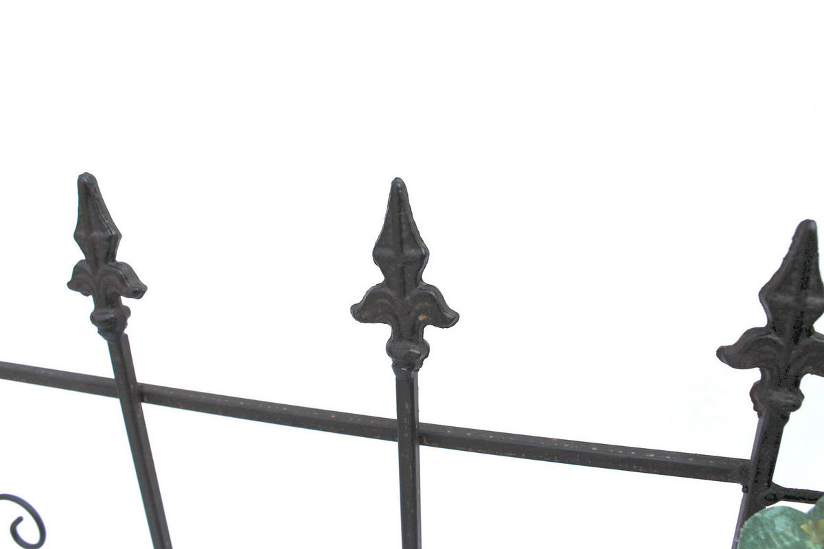 STECKZAUN Perugia aus Metall Schwarz 75 cm - Schwarz, Metall (75/68/1.5cm) - DanDiBo