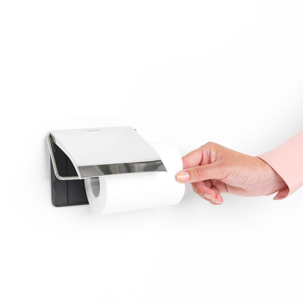 TOILETTENBÜRSTENGARNITUR ReNew, Edelstahl - Silberfarben, Metall (14.4/11.8/16.5cm) - Brabantia