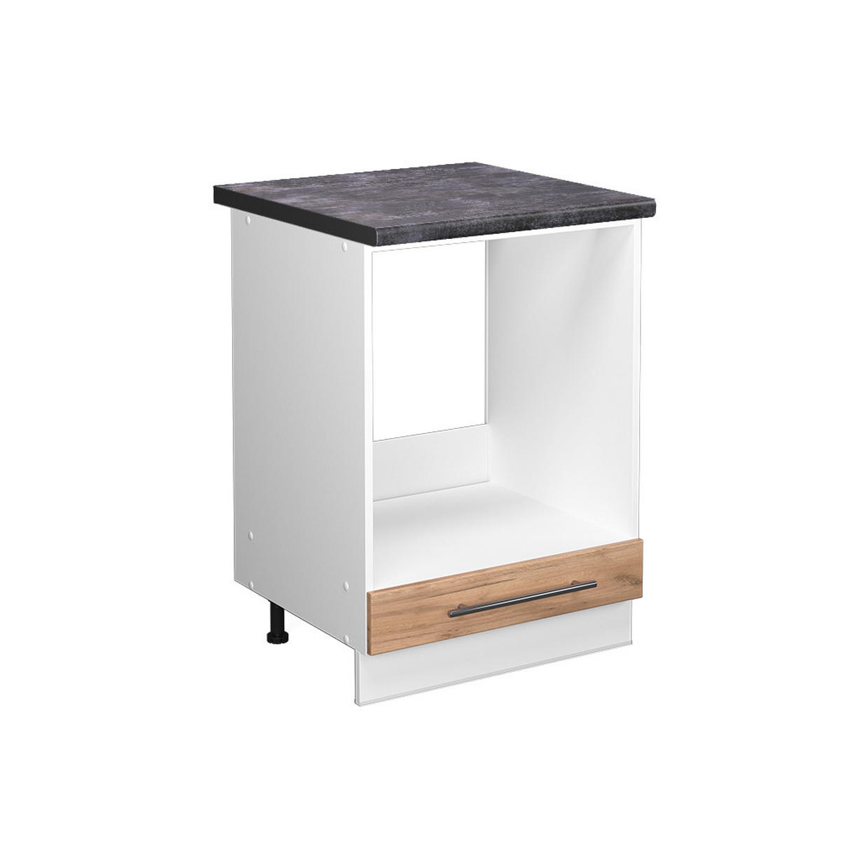HERDUMBAUSCHRANK Fame-Line Goldkraft Eiche 60 cm, AP Anthrazit - Honigeiche/Eiche Wotan, Holzwerkstoff (60/82/60cm) - Vicco