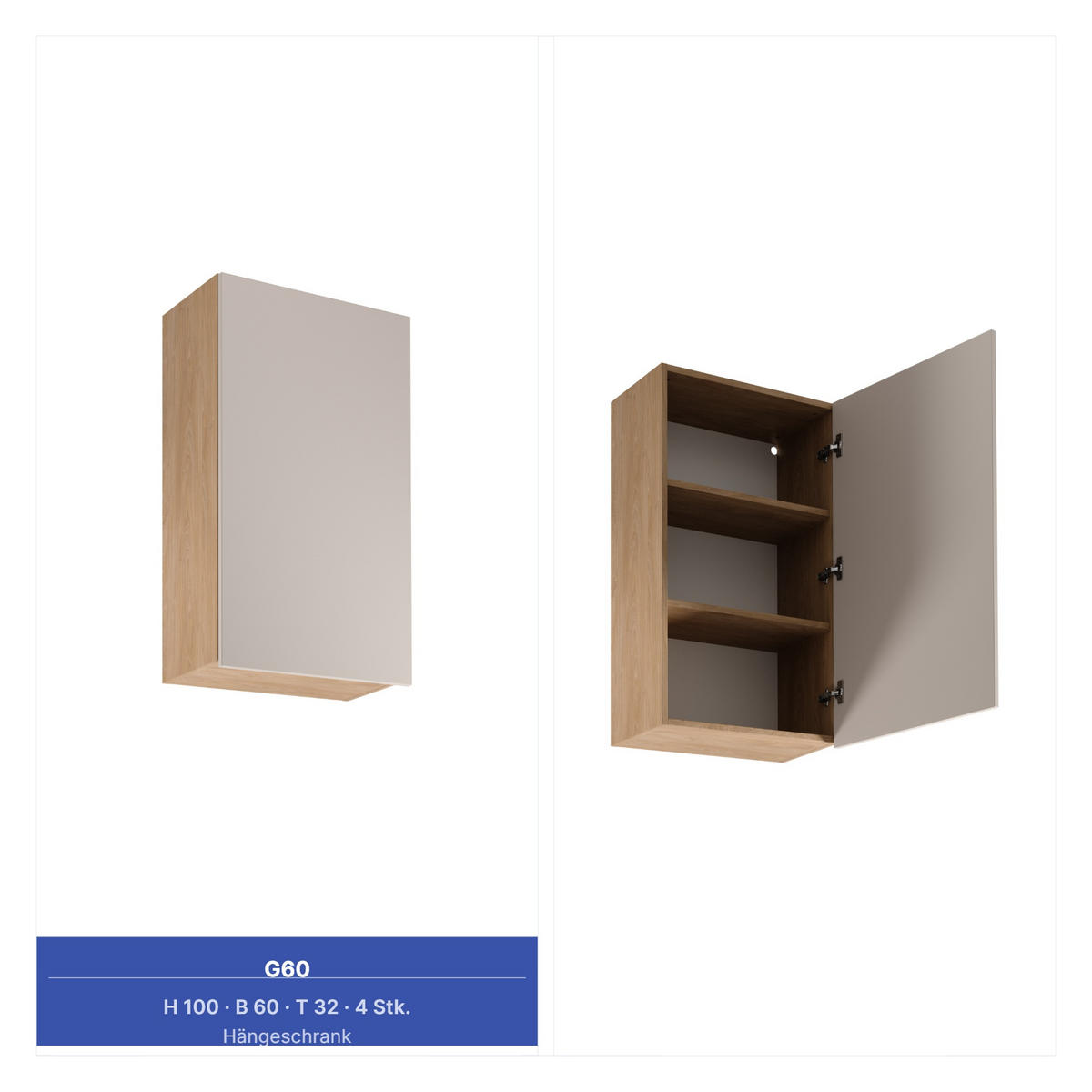 WINKELKÜCHE 340cm x 240cm - Sorento KS4-M340 - in Beige / Sonoma Eiche - Beige/Schwarz, Holz (580/247/58cm)