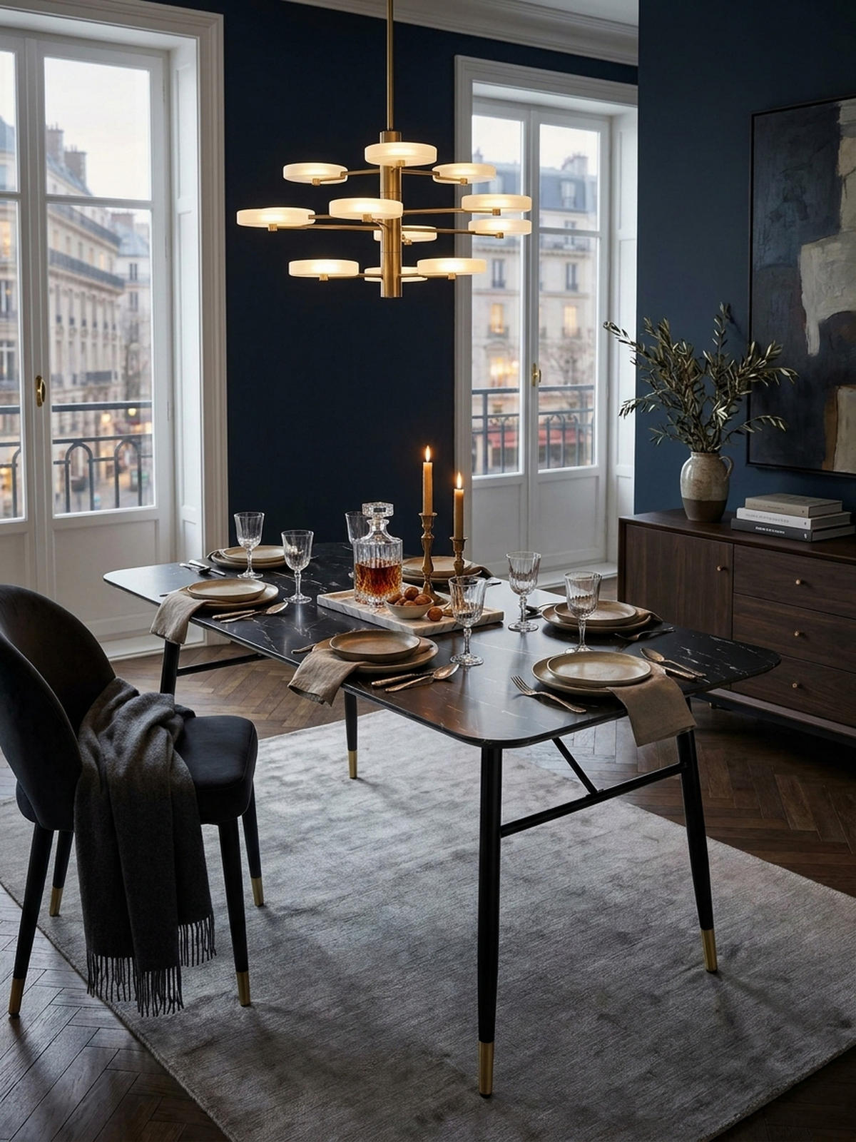 ESSTISCH Marmoroptik Metall Rechteckig Modern Klein, Schwarz 140x80x76 cm - Goldfarben/Schwarz, Holzwerkstoff/Metall (80/140/76cm) - KADIMA DESIGN