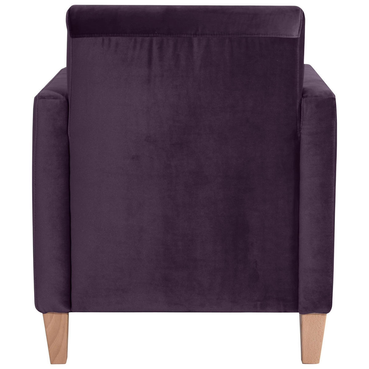 SESSEL Karol Bezug Samtvelours Buche natur / purple - Lila, Kunststoff (71/81/70cm) - 58aufmkessel