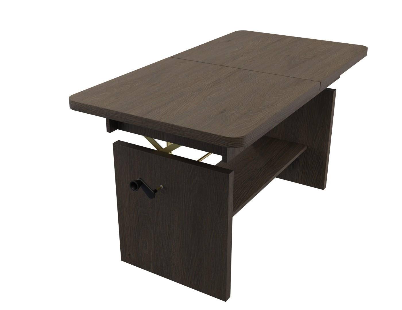 Masseno Esstisch Graubraun 62x70x116 cm