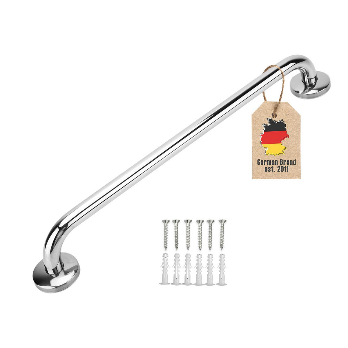 HANDTUCHHALTER 50/1.9 cm (Hochglanzpoliert) - Silberfarben, Metall (5/7/50cm) - Intirilife