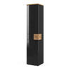 BADSCHRANK Eden Anthrazit 40 x 184.2 cm - Anthrazit/Eiche Artisan, Holzwerkstoff (40/184.2/37cm) - Vicco