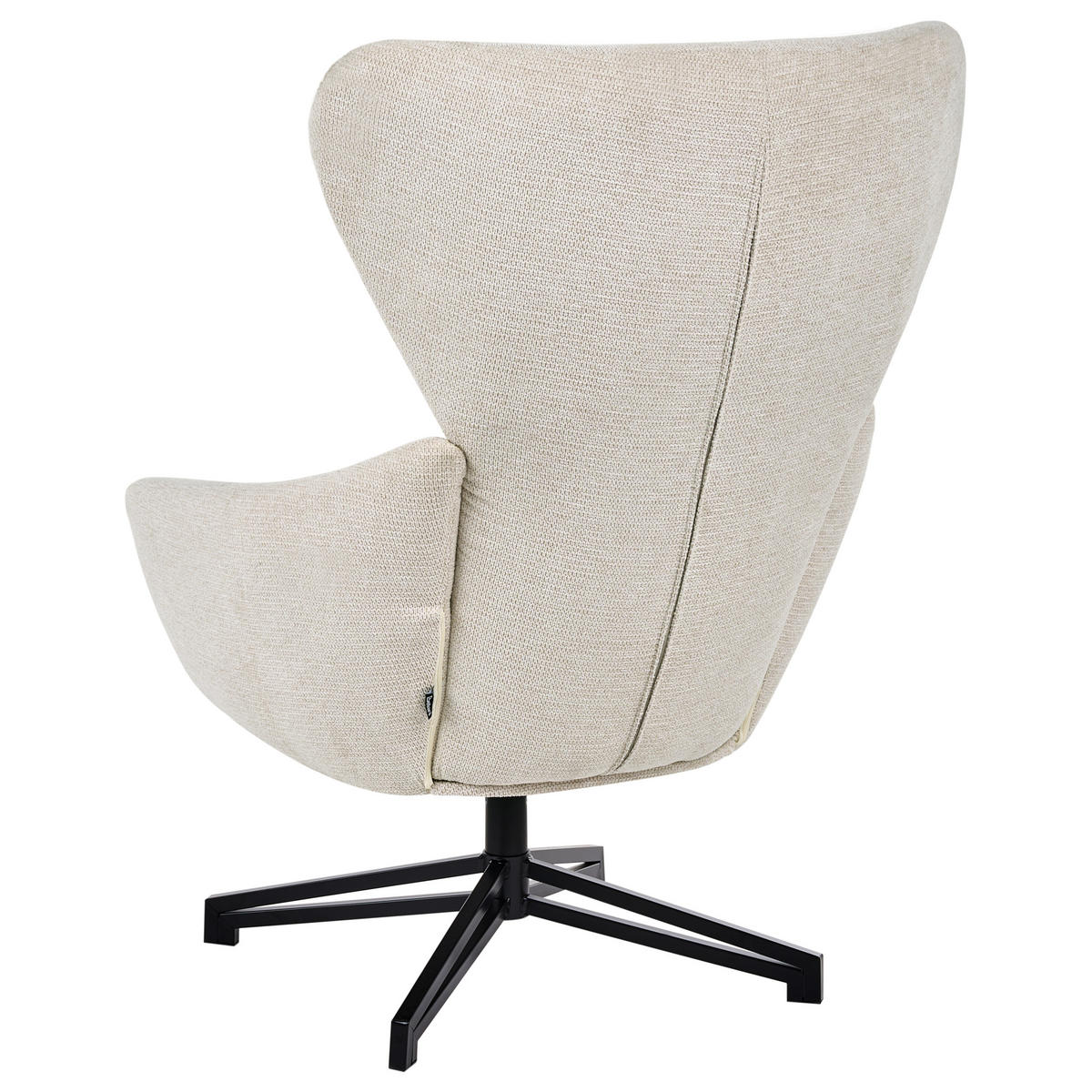 DREHSESSEL Stoff Hellbeige Dalen - Beige, Textil (76/111/87cm) - Beliani