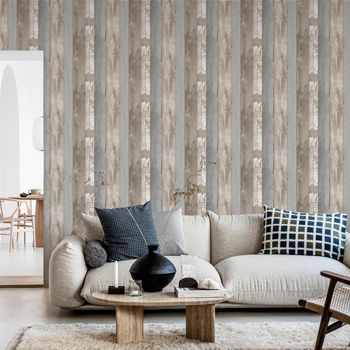 VLIESTAPETE Naturholz - Braun, Papier/Kunststoff (53/1000cm) - Walldoctor