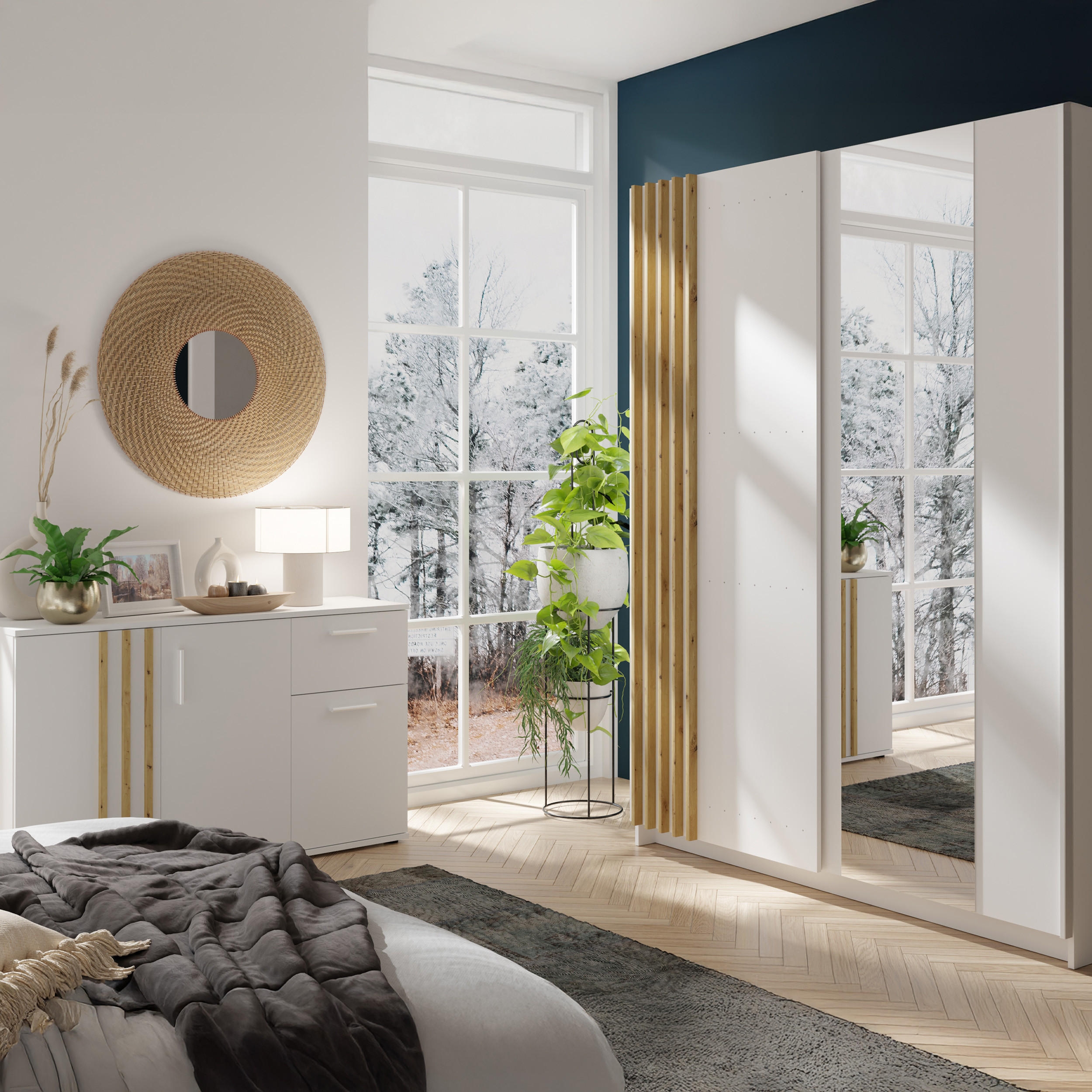 KOMMODE FERIO Kombikommode, Modern - Weiß, Holzwerkstoff (120/73/35cm) - KONSIMO®