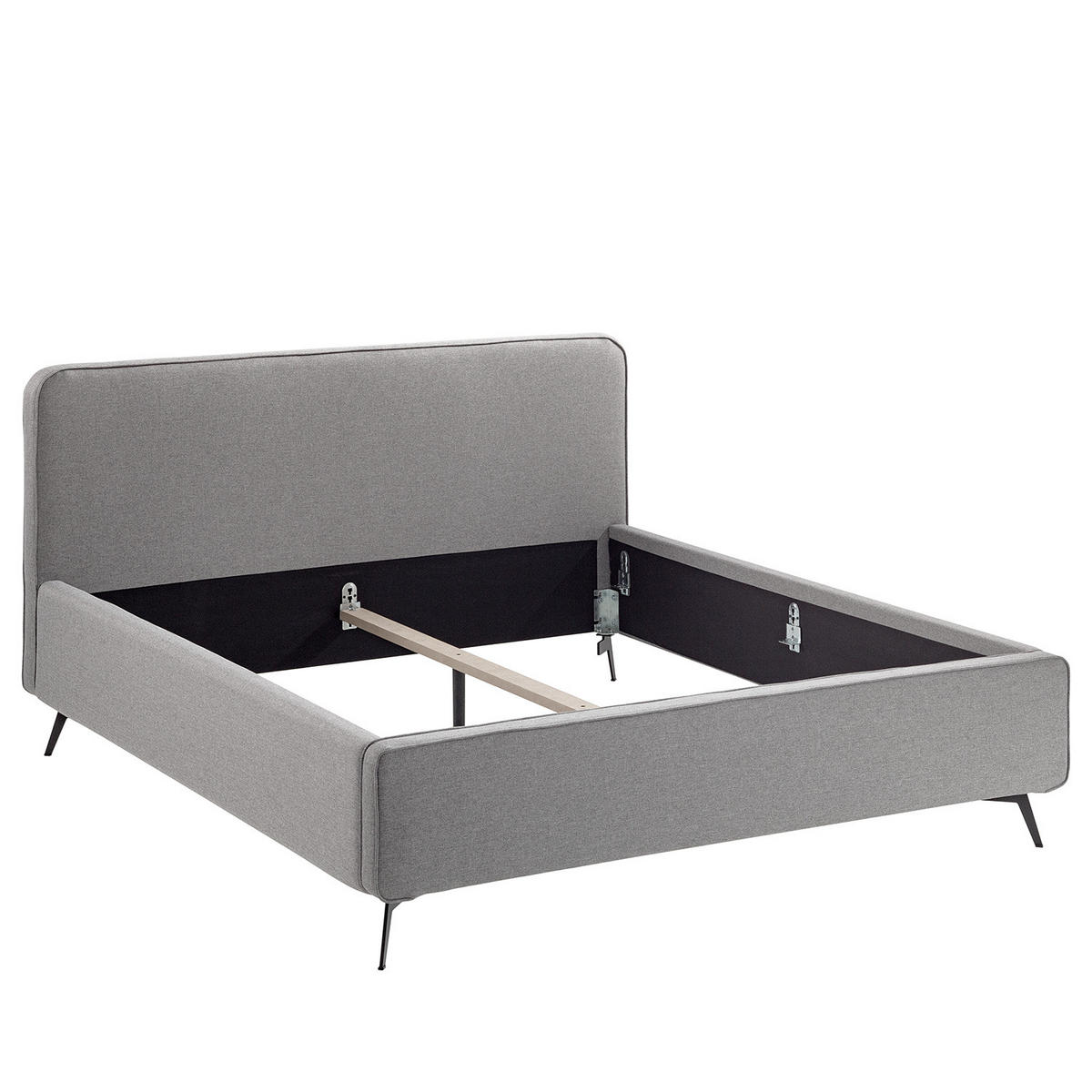 POLSTERBETT - Grau, Textil (180/200cm) - home24