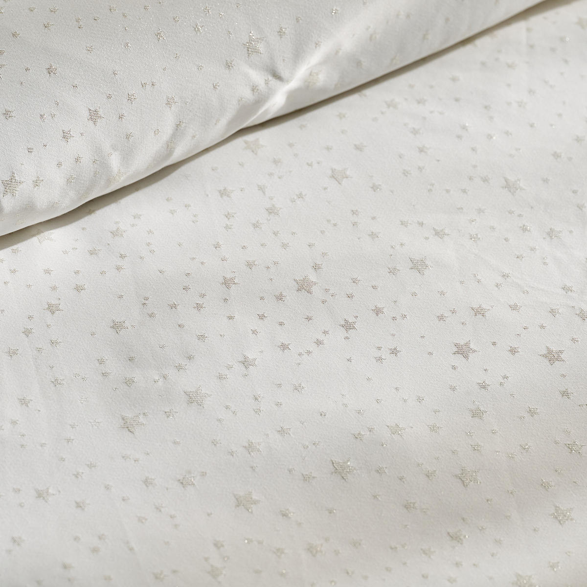 BETTWÄSCHE Jacquard NOLISO, 160x200 cm, Weiß, Winter Weihnachten Bettbezug, Weihnachtsdeko, Christmas, Weihnachtsmotiv - Weiß, Textil (160/200cm) - home&you