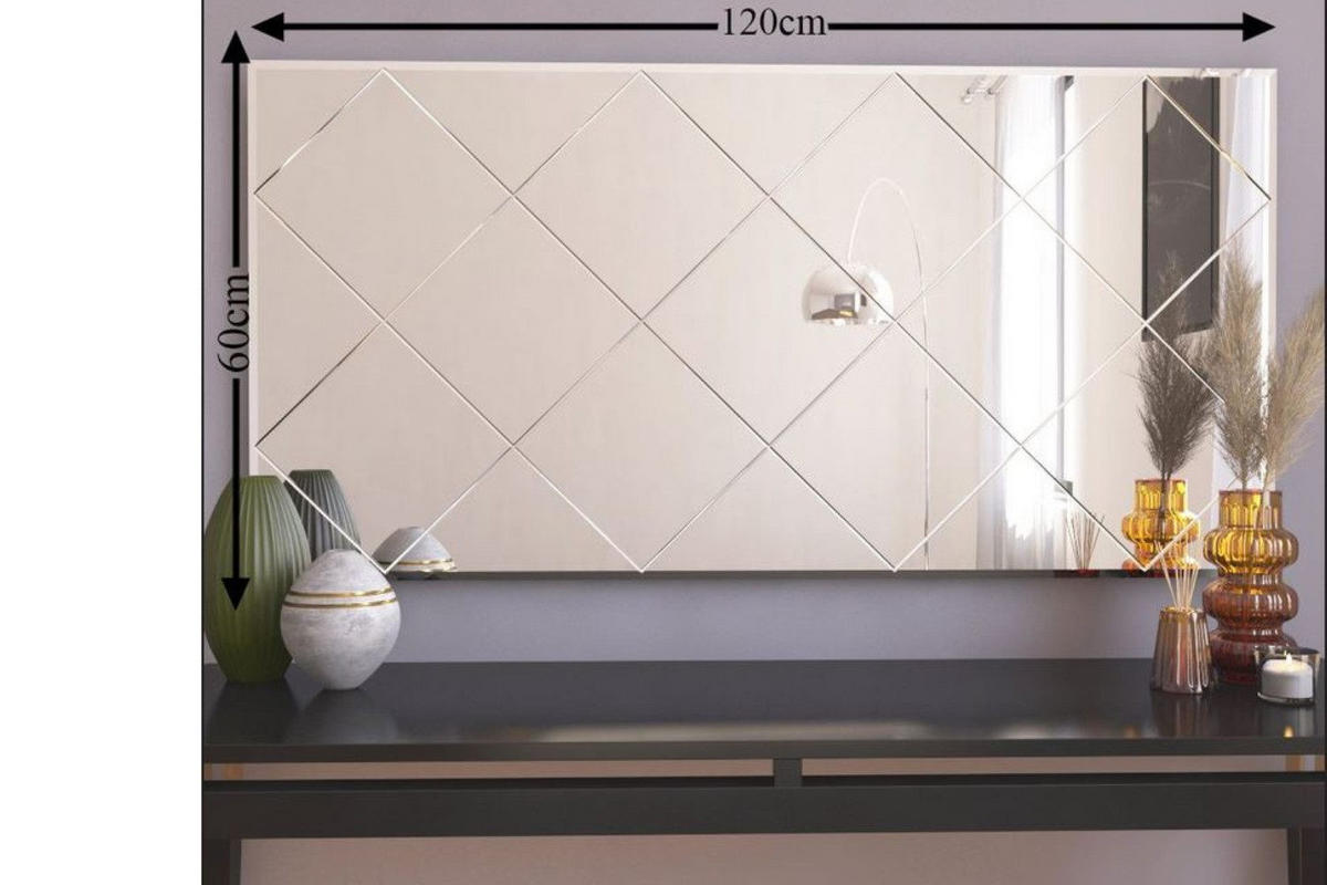 WANDSPIEGEL 120x60 cm Transparent rechteckig Designspiegel - Transparent, Glas (60/120/2cm) - Ibonto