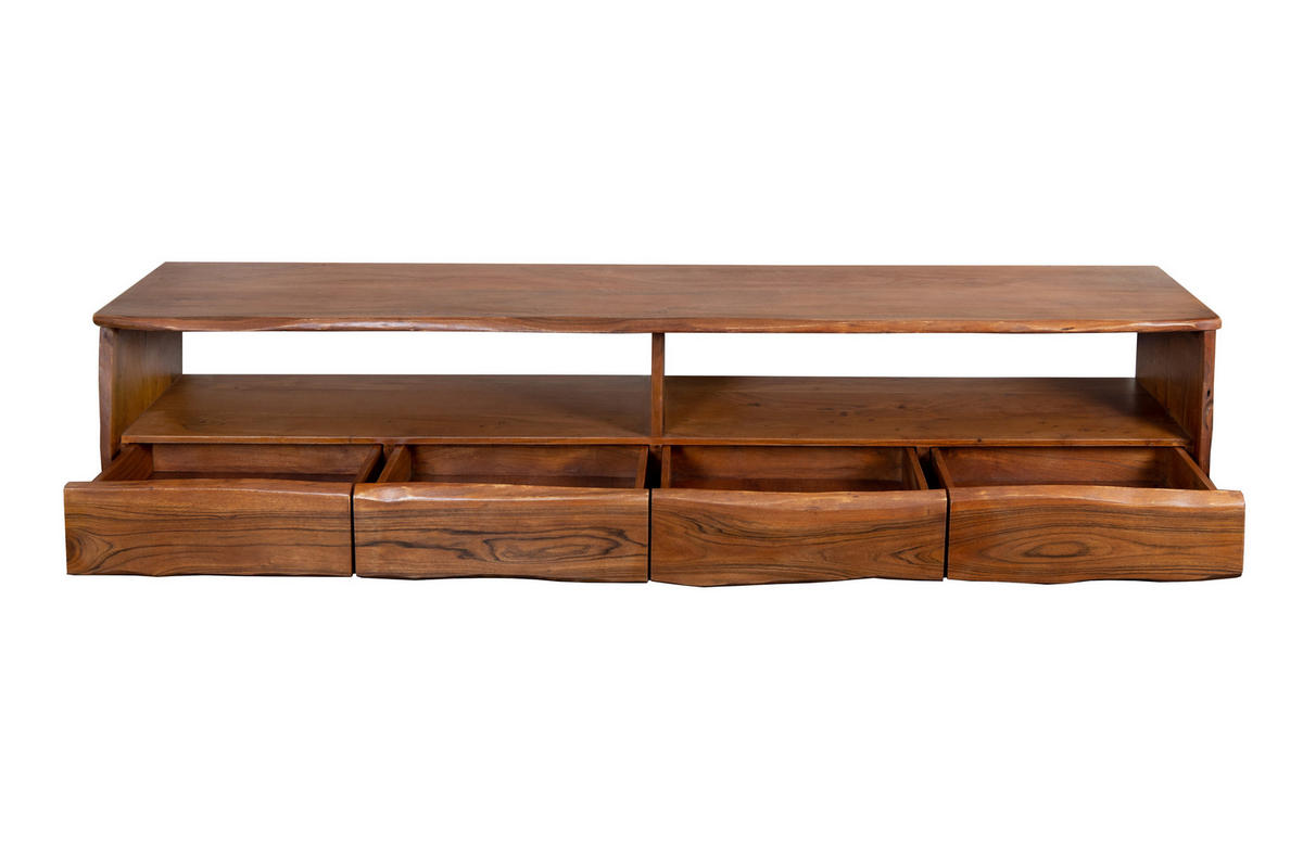 LOWBOARD DAHLIA - Braun/Naturfarben, Akazienholz/Holz (230/50/45cm) - SAM