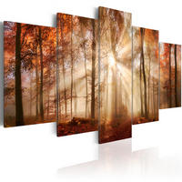 KUNSTDRUCK Braun 100/50 cm - Braun/Orange, Textil (100/50cm) - KUNSTLOFT