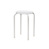 METALLHOCKER Ø 30 cm - Weiß, Metall (30/44/30cm)