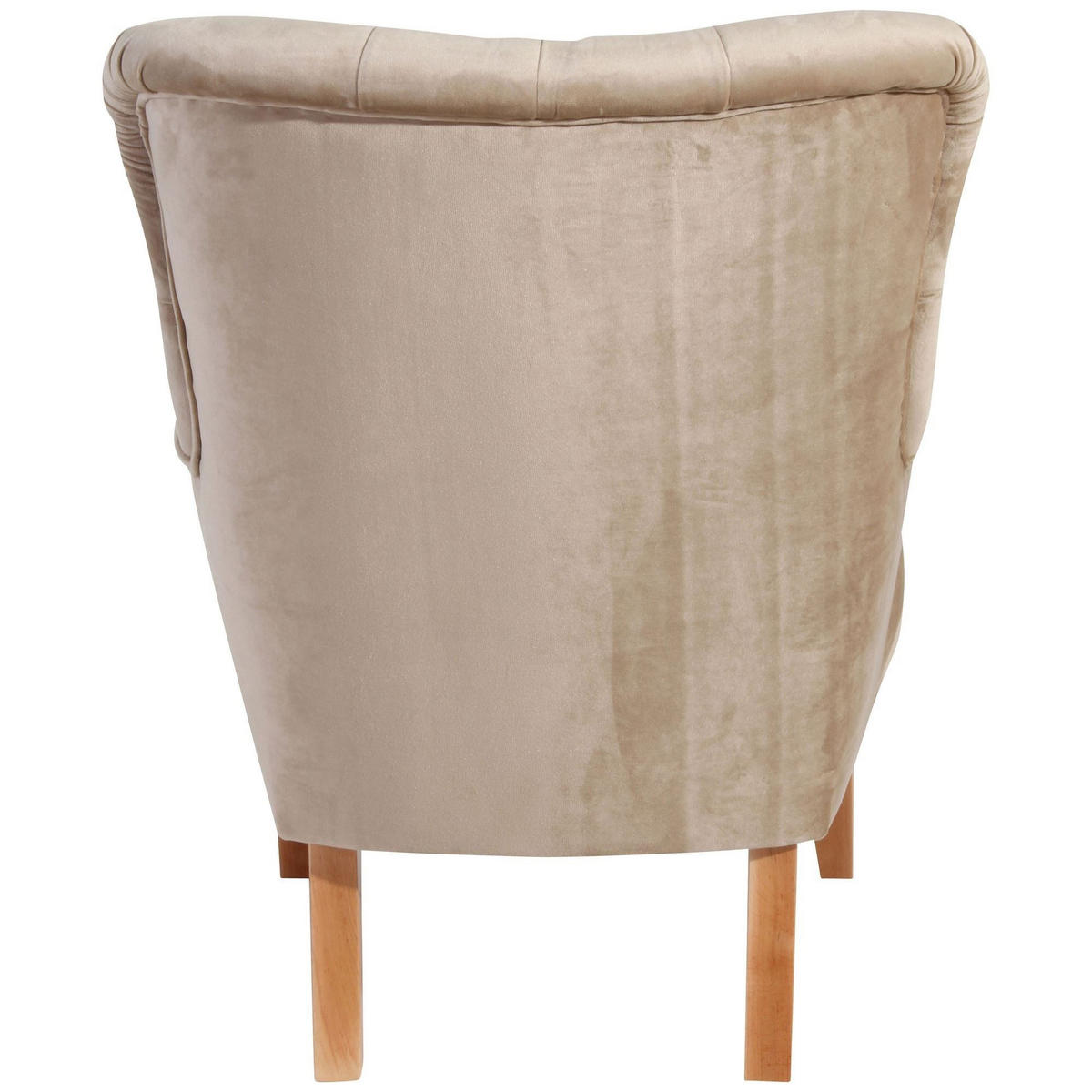SESSEL Kaiya Bezug Samtvelours Buche natur / sand - Gelb, Kunststoff (71/97/82cm) - 58aufmkessel